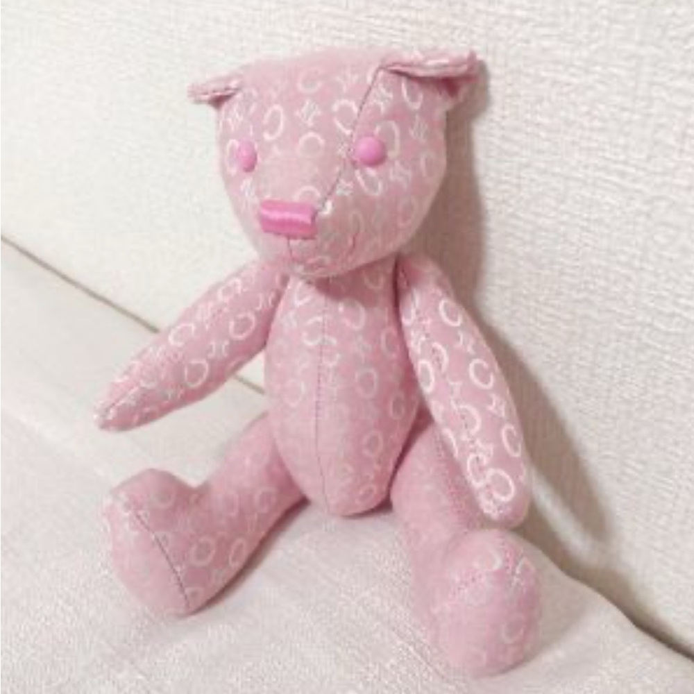 Celine NEW Pink Monogram Teddy Bear - Picture 2 of 2